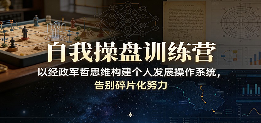 自我操盘训练营：以经政军哲思维构建个人发展操作系统，告别碎片化努力-甄选网创