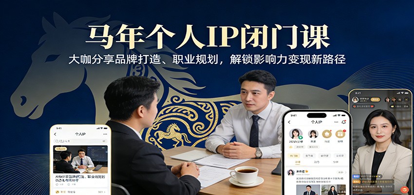 马年个人IP闭门课，大咖分享品牌打造、职业规划，解锁影响力变现新路径-甄选网创