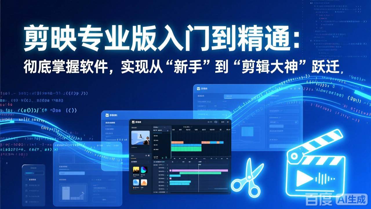 （17321期）剪映专业版入门到精通：彻底掌握软件，实现从“新手”到“剪辑大神”跃迁-甄选网创