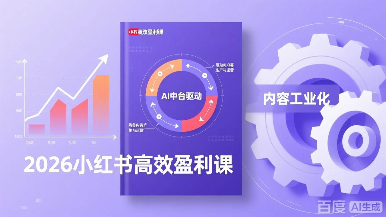 （17291期）2026小红书高效盈利课，流量双引擎+内容工业化+AI中台驱动，构建可复制的千万级营收模型-甄选网创