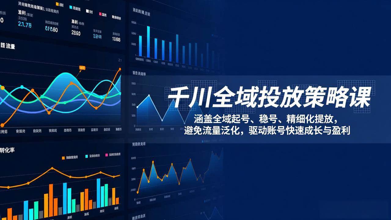 （17285期）千川全域投放策略课：涵盖全域起号、稳号、精细化投放，避免流量泛化，驱动账号快速成长与盈利-甄选网创