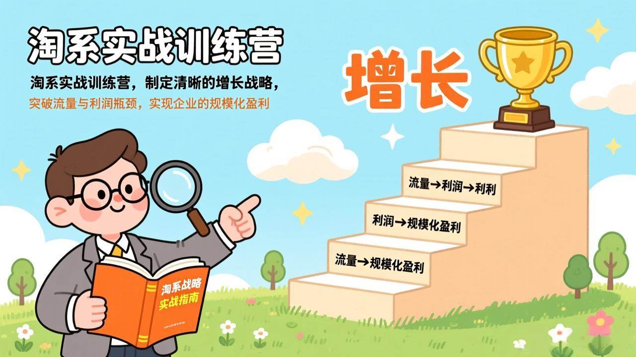 （17278期）淘系实战训练营，制定清晰的增长战略，突破流量与利润瓶颈，实现企业的规模化盈利-甄选网创