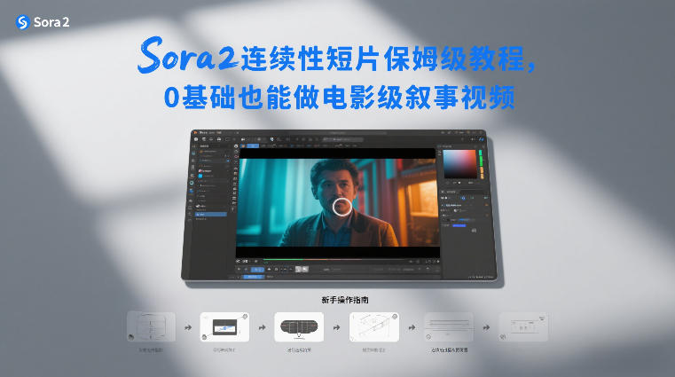 Sora2连续性短片保姆级教程，0基础也能做电影级叙事视频-甄选网创