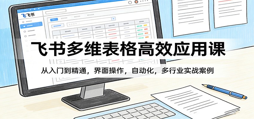 飞书多维表格高效应用课：从入门到精通，界面操作，自动化，多行业实战案例-甄选网创