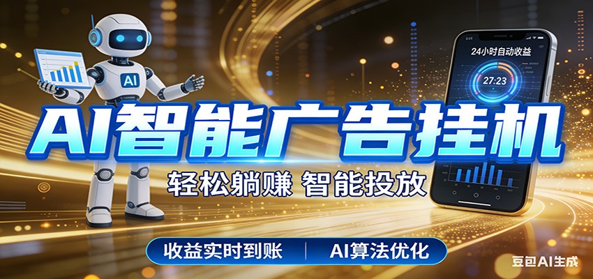 智能广告挂机新时代，利用碎片化时间实现稳定被动收益，AI帮你持续盈利-甄选网创