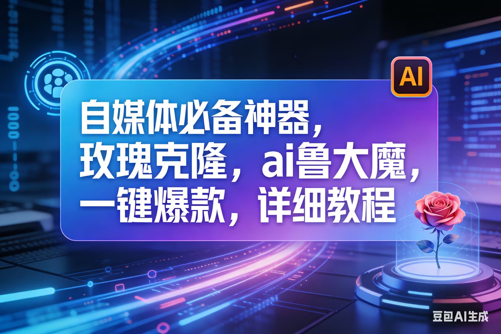 （17721期）玫瑰克隆工具，ai鲁大魔，自媒体必备神器，一键爆款，详细教程。-甄选网创