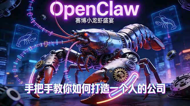 （17684期）OpenClaw，小龙虾-从产品到爆款的成长之路，手把手教你如何打造一个人的公司-甄选网创