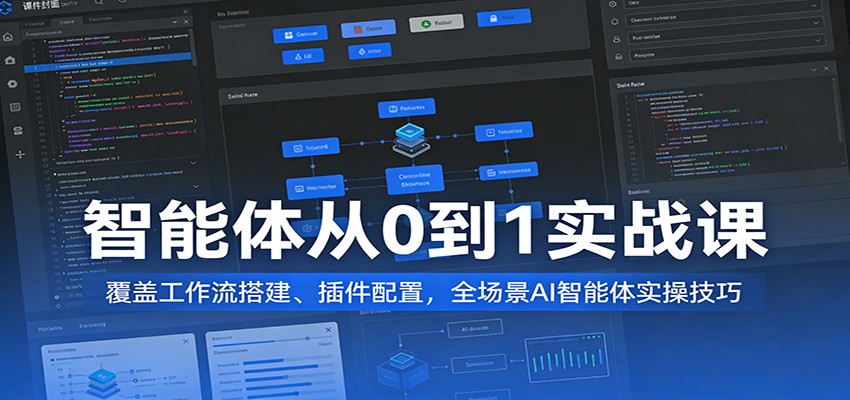 智能体从0到1实战课：覆盖工作流搭建、插件配置，全场景AI智能体实操技巧-甄选网创