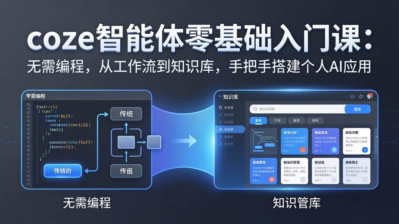 （17775期）coze智能体零基础入门课：无需编程，从工作流到知识库，手把手搭建个人AI应用-甄选网创
